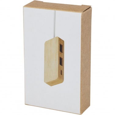 Logo trade business gifts image of: Tapas bamboo USB hub