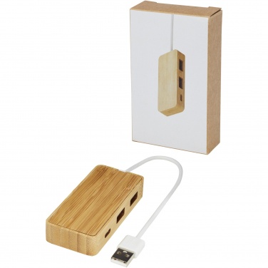 Logotrade promotional gifts photo of: Tapas bamboo USB hub