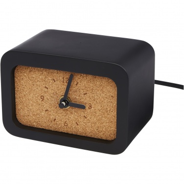 Logotrade corporate gift image of: Momento wireless limestone charging desk clock