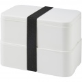 MIYO double layer lunch box, White / White / Solid black