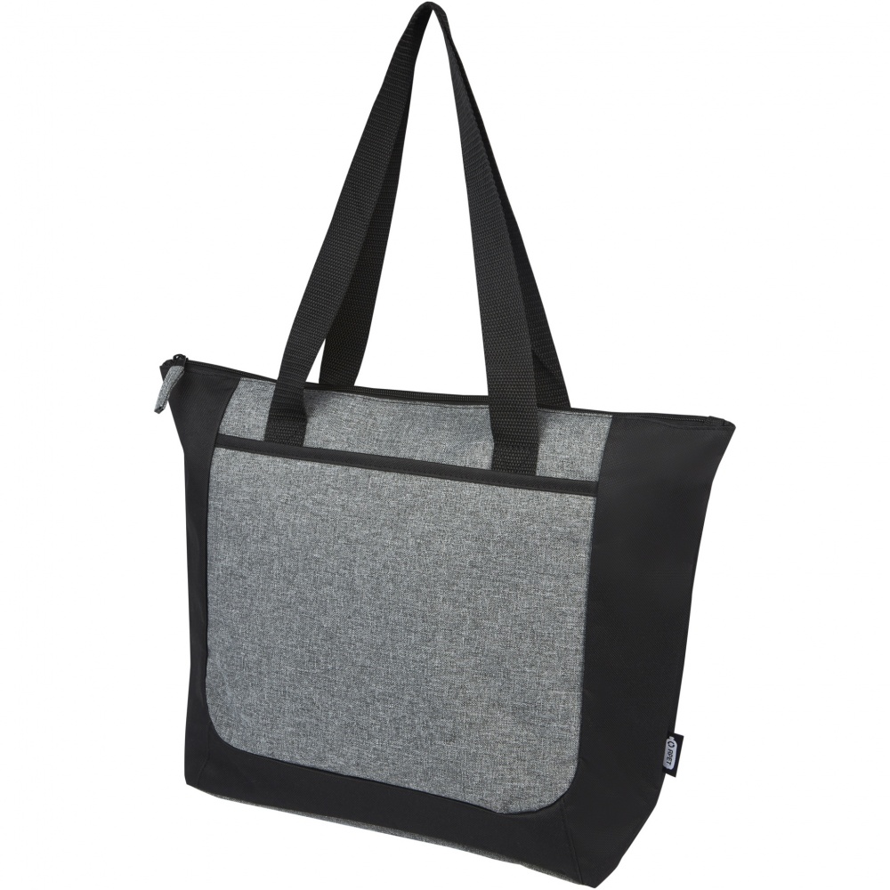 Logotrade promotional giveaway image of: Reclaim GRS recycled two-tone zippered tote bag 15L