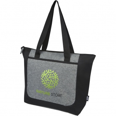 Logo trade promotional gifts picture of: Reclaim GRS recycled two-tone zippered tote bag 15L