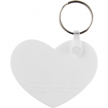 Logotrade promotional giveaway image of: Tait heart-shaped recycled keychain