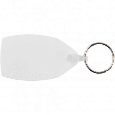 Logo trade promotional gift photo of: Tait rectangular-shaped recycled keychain