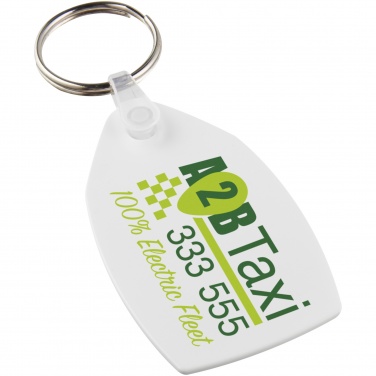 Logotrade advertising product picture of: Tait rectangular-shaped recycled keychain