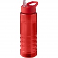 H2O Active® Eco Treble 750 ml spout lid sport bottle , Red / Red