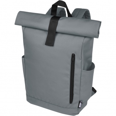 Logo trade promotional products picture of: Byron 15.6" GRS RPET roll-top backpack 18L