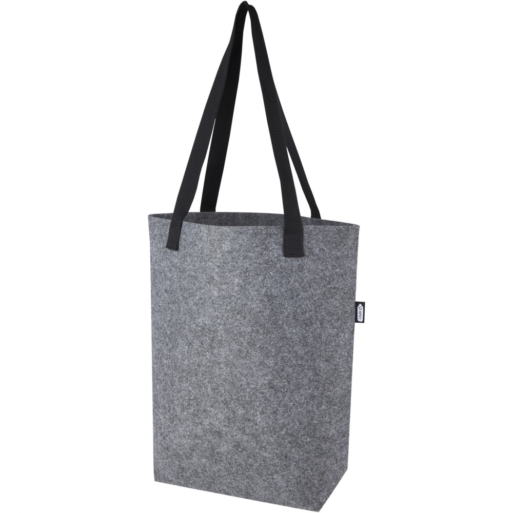 Logotrade promotional gift picture of: Felta GRS recycled felt tote bag with wide bottom 12L