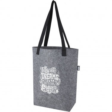 Logo trade promotional gifts image of: Felta GRS recycled felt tote bag with wide bottom 12L