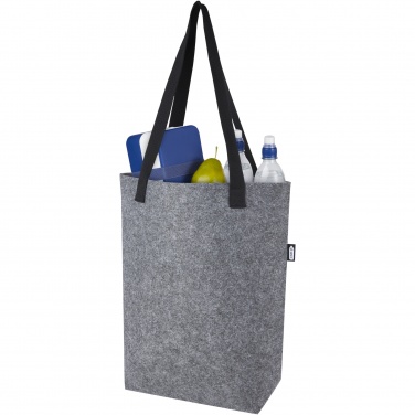 Logo trade corporate gifts image of: Felta GRS recycled felt tote bag with wide bottom 12L