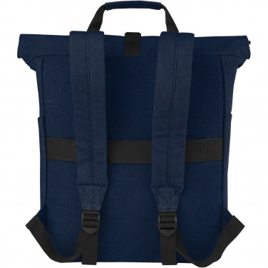 Logotrade promotional item image of: Joey 15” GRS recycled canvas rolltop laptop backpack 15L