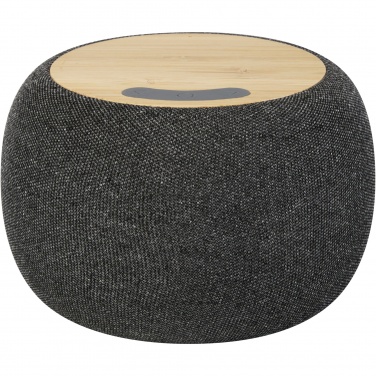 Logotrade promotional product image of: Ecofiber bamboo/RPET Bluetooth® speaker and wireless charging pad