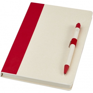 Logo trade corporate gift photo of: Dairy Dream A5 size reference recycled milk cartons notebook and ballpoint pen set