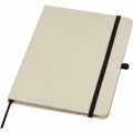 Tutico organic cotton hardcover notebook, Natural / Solid black