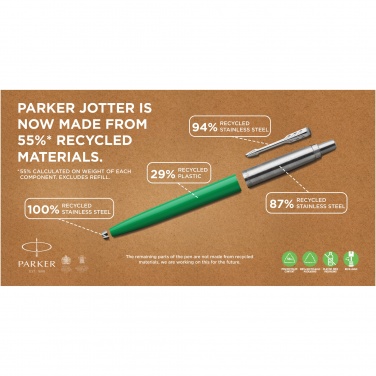 Logo trade corporate gifts picture of: Parker Jotter Recycled ballpoint pen