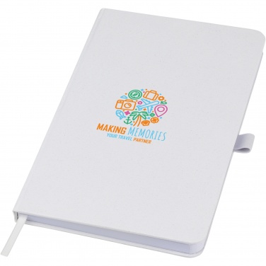 Logo trade advertising products image of: Fabianna crush paper hard cover notebook