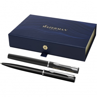 Logotrade promotional item image of: Waterman Allure rollerball and ballpoint pen set 