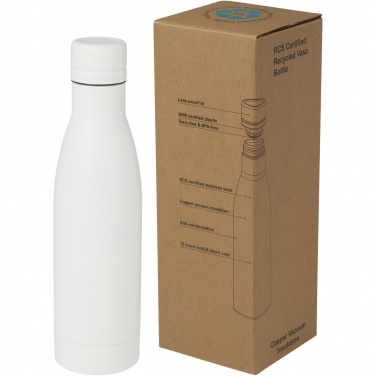 Logo trade promotional merchandise image of: Vasa 500 ml RCS certified recycled stainless steel copper vacuum insulated bottle