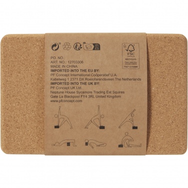 Logo trade promotional products picture of: Trikona cork yoga brick