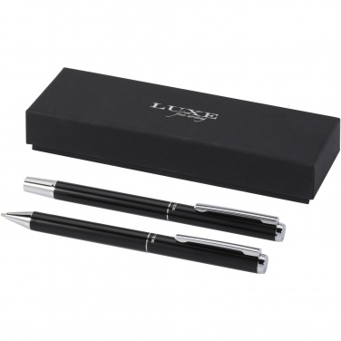 Logotrade promotional giveaway picture of: Lucetto recycled aluminium ballpoint and rollerball pen gift set