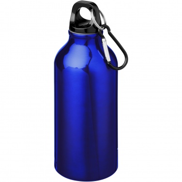 Logo trade promotional items image of: Oregon 400 ml RCS certified recycled aluminium water bottle with carabiner