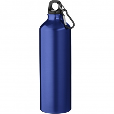 Logotrade promotional item image of: Oregon 770 ml RCS certified recycled aluminium water bottle with carabiner