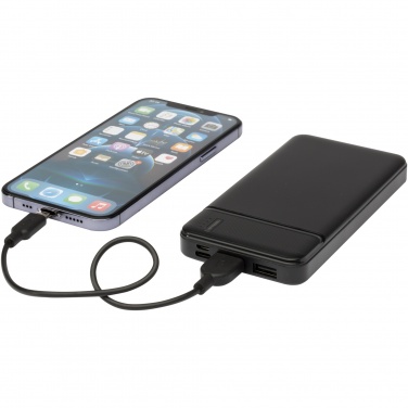 Logo trade promotional giveaways image of: Loop 10.000 mAh recycled plastic power bank 