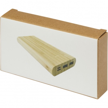 Logo trade promotional products image of: Tulda 10.000 mAh bamboo power bank