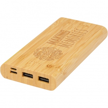 Logo trade promotional gifts picture of: Tulda 10.000 mAh bamboo power bank