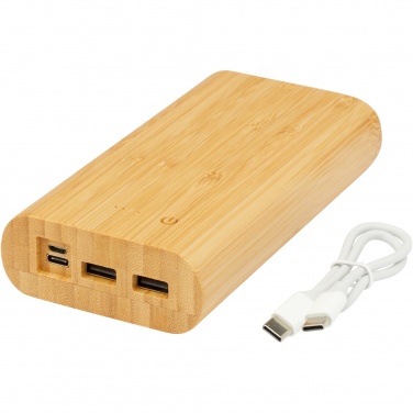 Logo trade advertising products image of: Tulda 20.000 mAh bamboo power bank