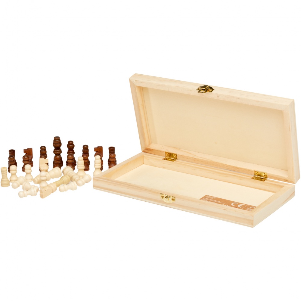 Logo trade promotional merchandise picture of: King wooden chess set