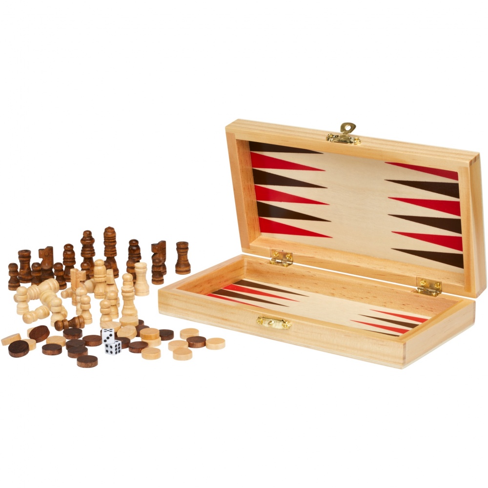 Logotrade corporate gifts photo of: Mugo 3-in-1 wooden game set