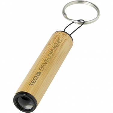 Logotrade promotional gift picture of: Cane bamboo key ring with light