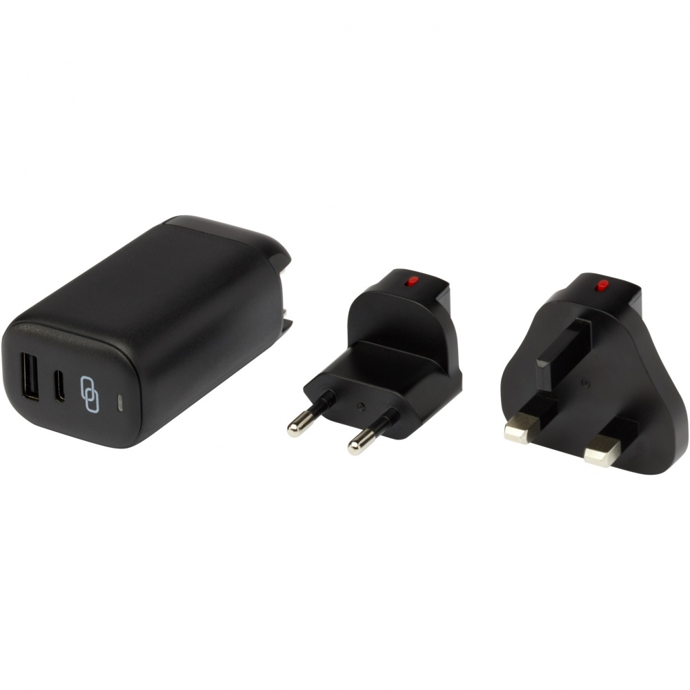 Logo trade promotional merchandise image of: ADAPT 25W recycled plastic PD travel charger