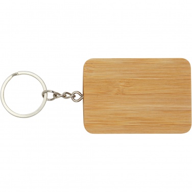 Logotrade promotional merchandise image of: Reel 6-in-1 retractable bamboo key ring charging cable