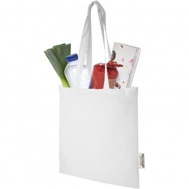 Logotrade promotional product image of: Madras 140 g/m2 GRS recycled cotton tote bag 7L