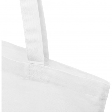 Logo trade promotional giveaway photo of: Madras 140 g/m2 GRS recycled cotton tote bag 7L