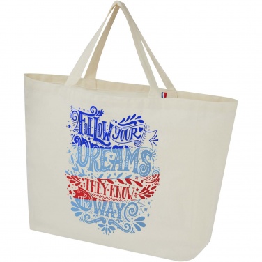 Logo trade promotional giveaways image of: Cannes 200 g/m2 recycled shopper tote bag 10L