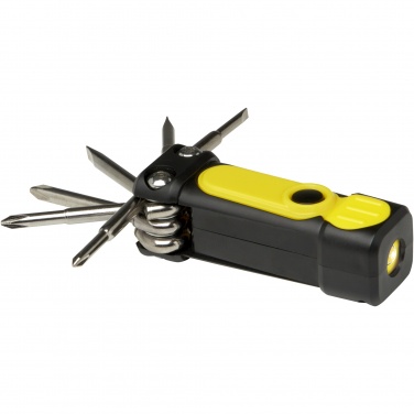 Logo trade promotional merchandise picture of: Octo 8-in-1 RCS recycled plastic screwdriver set with torch