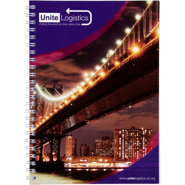 Logotrade promotional merchandise photo of: Desk-Mate® A5 spiral notebook with printed back cover