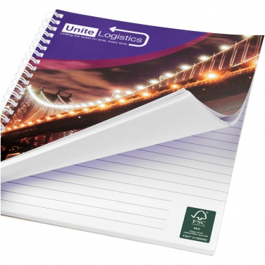 Logo trade promotional merchandise photo of: Desk-Mate® A5 spiral notebook with printed back cover