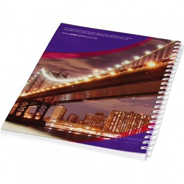 Logotrade promotional merchandise picture of: Desk-Mate® A4 spiral notebook with printed back cover