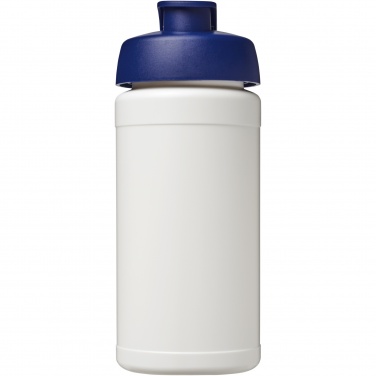 Logo trade promotional items image of: Baseline 500 ml recycled sport bottle with flip lid