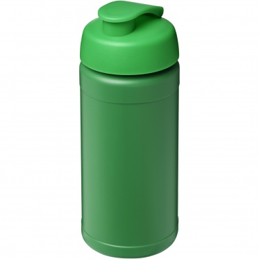 Logo trade promotional merchandise image of: Baseline 500 ml recycled sport bottle with flip lid