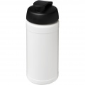 Baseline 500 ml recycled sport bottle with flip lid, White / Solid black