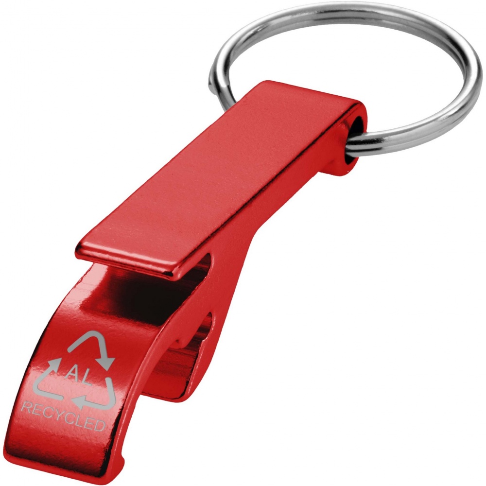 Logotrade promotional merchandise image of: Tao RCS recycled aluminium bottle and can opener with keychain 