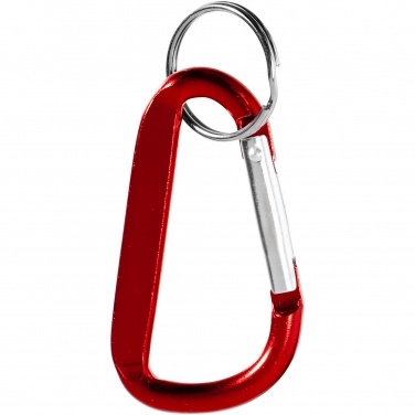 Logo trade promotional gifts picture of: Timor RCS recycled aluminium carabiner keychain