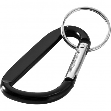 Logo trade promotional products image of: Timor RCS recycled aluminium carabiner keychain