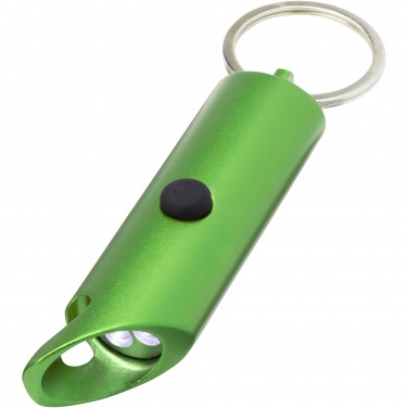 Logo trade promotional giveaways picture of: Flare RCS recycled aluminium IPX LED light and bottle opener with keychain