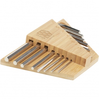 Logotrade corporate gift image of: Allen bamboo hex key tool set